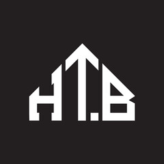 HTB letter logo design on Black background. HTB creative initials letter logo concept. HTB letter design. 
