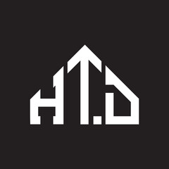 HTD letter logo design on Black background. HTD creative initials letter logo concept. HTD letter design. 
