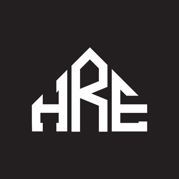 HRE letter logo design on Black background. HRE creative initials letter logo concept. HRE letter design. 
