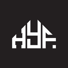 HYF letter logo design on Black background. HYF creative initials letter logo concept. HYF letter design. 