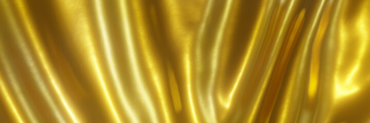 3D abstract gold background. Golden wave texture.