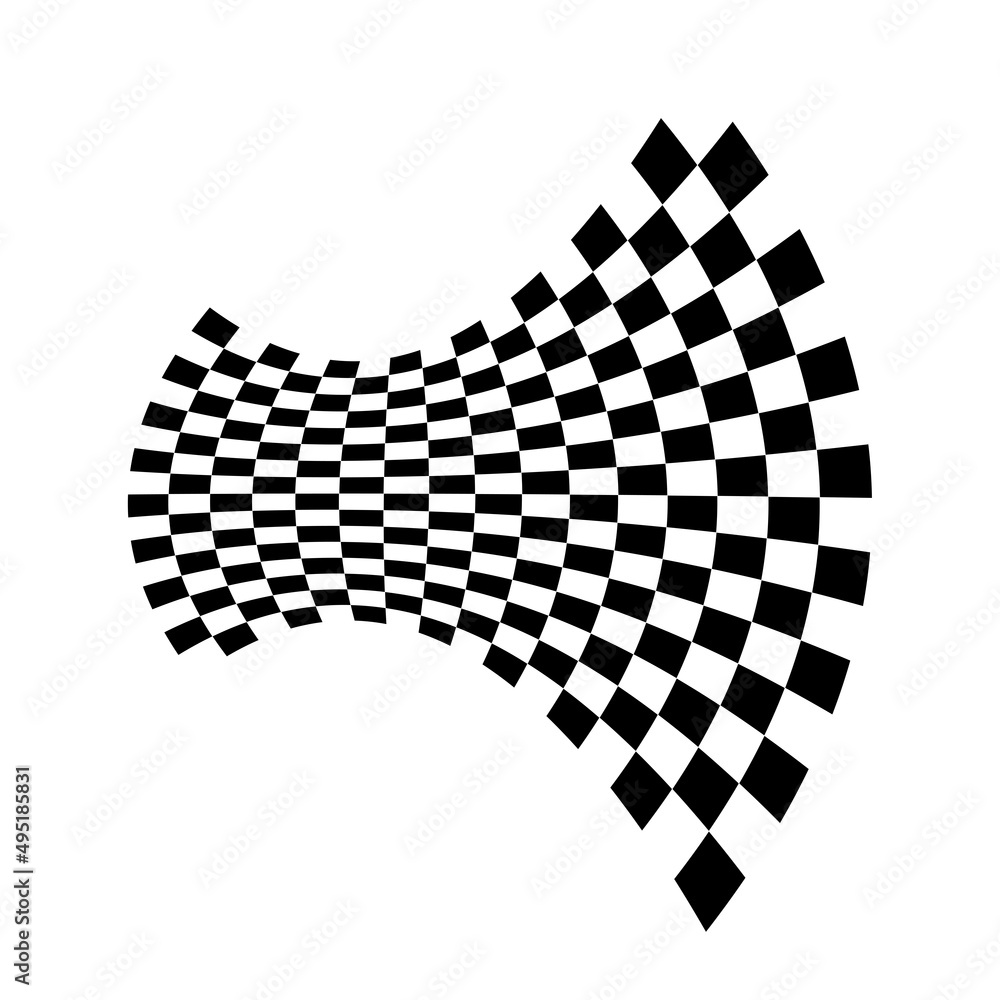 Aufkleber checkered, squared pattern element. race, racing, finishing line flag. chessboard, checkerboard shap