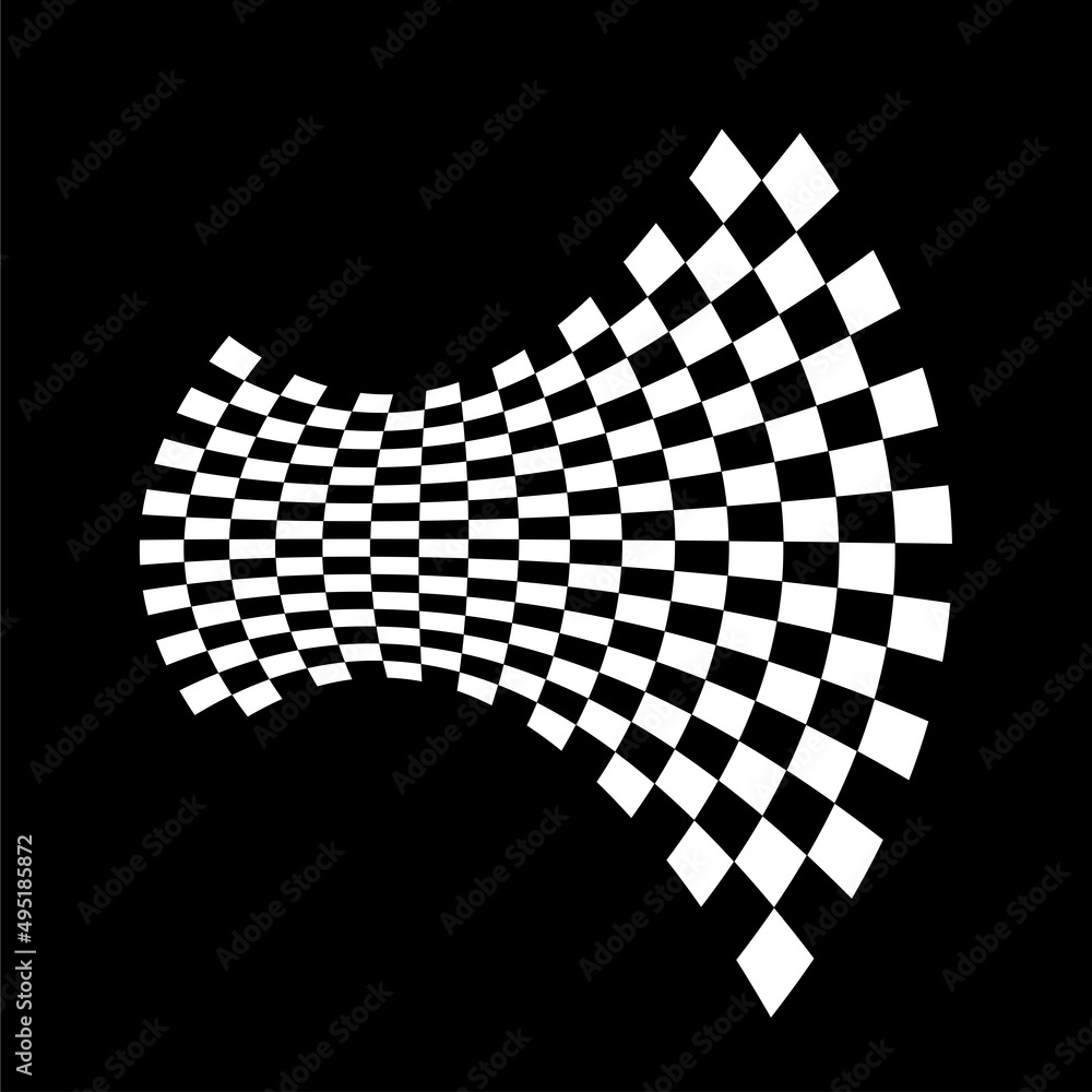 Aufkleber checkered, squared pattern element. race, racing, finishing line flag. chessboard, checkerboard shap
