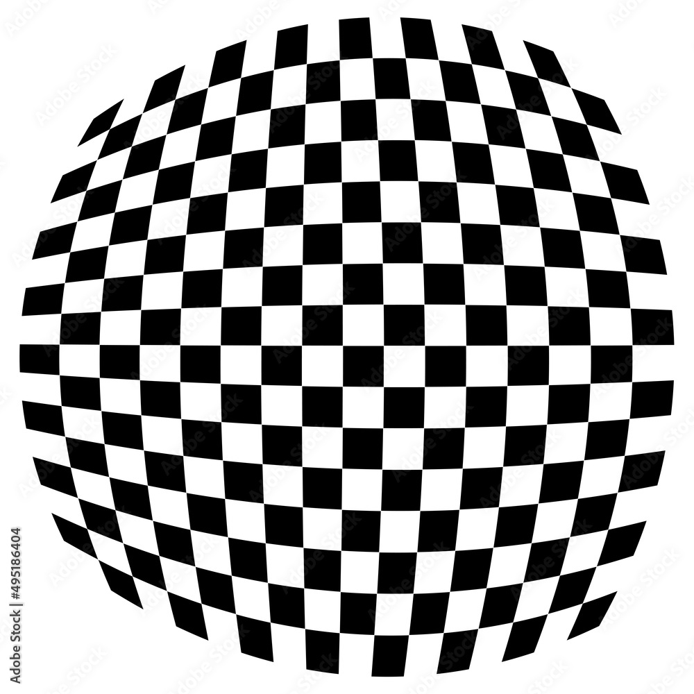 Aufkleber checkered, squared pattern element. race, racing, finishing line flag. chessboard, checkerboard shap