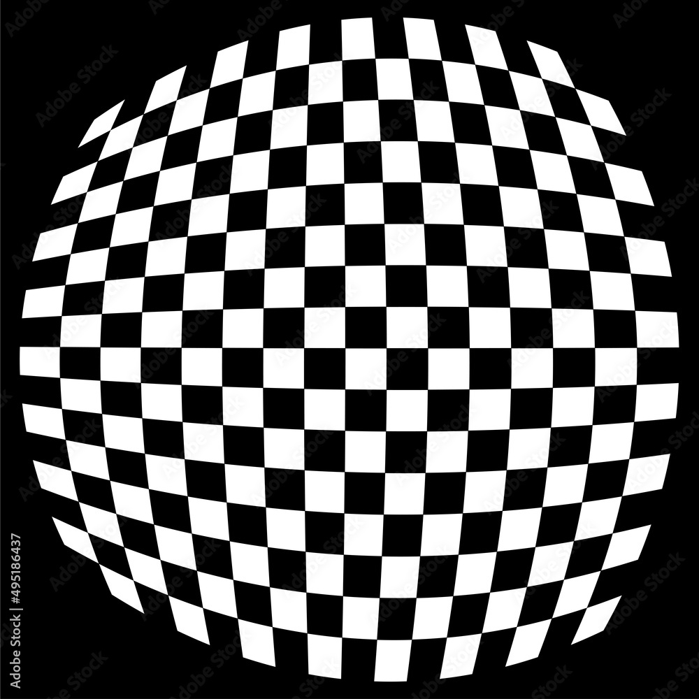 Aufkleber checkered, squared pattern element. race, racing, finishing line flag. chessboard, checkerboard shap