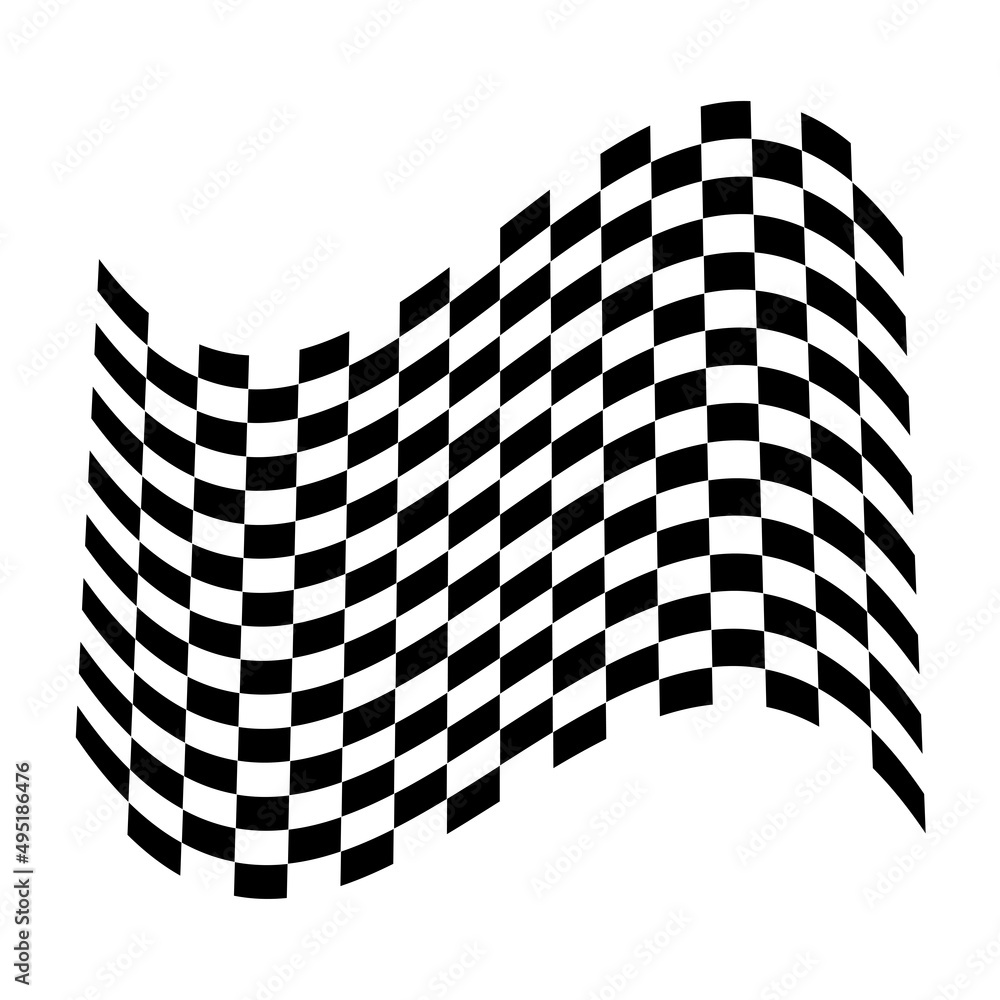 Aufkleber checkered, squared pattern element. race, racing, finishing line flag. chessboard, checkerboard shap