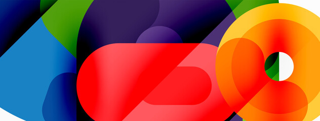 Creative geometric wallpaper. Circles, lines background. Business template for wallpaper, banner, background or landing