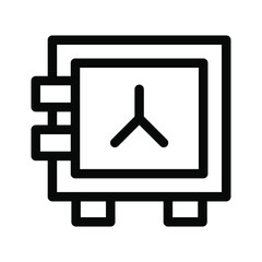 brankas line icon illustration vector graphic