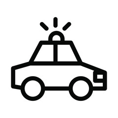 police car line icon illustration vector graphic