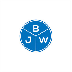 BJW letter logo design. BJW monogram initials letter logo concept. BJW letter design in black background.