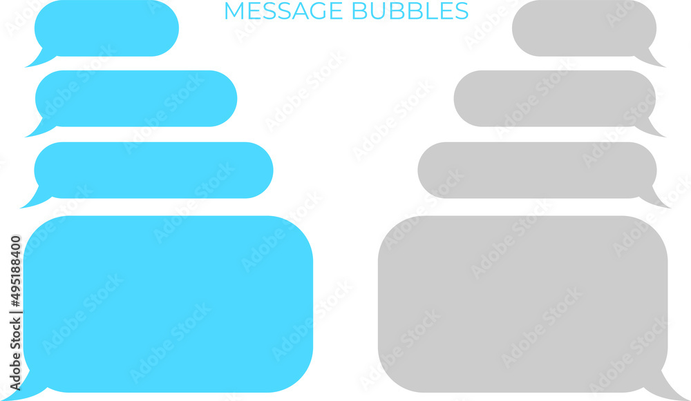 Poster message bubbles icons. design for chat. vector message tablog. vectone graphics on a white backgroun