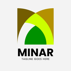 Islamic Mosque and MInar Logo