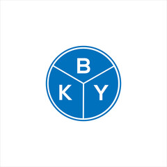 BKY letter logo design. BKY monogram initials letter logo concept. BKY letter design in black background.