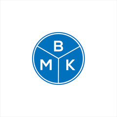 BMK letter logo design. BMK monogram initials letter logo concept. BMK letter design in black background.
