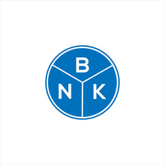 BNK letter logo design on White background. BNK  creative initials letter logo concept. BNK letter design.