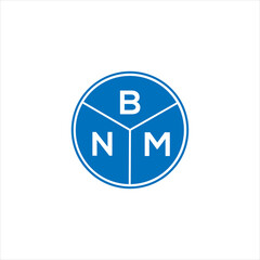 BNM letter logo design on White background. BNM  creative initials letter logo concept. BNM letter design.
