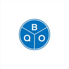 BQO letter logo design on White background. BQO  creative initials letter logo concept. BQO letter design.