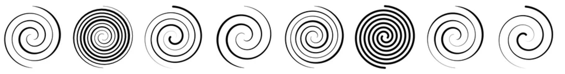  Spiral, swirl, twirl and whirl element. Helix, volute ripple, vortex shape © Pixxsa