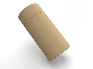 paper can container with lid perspective view