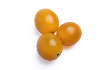 Yellow Cherry Tomato Organic on a white background