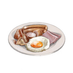 breakfast concept with food and drinks vector illustration graphic design