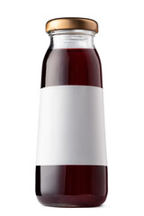 Glass of fresh cherry juice isolated on white