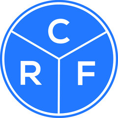 CRF letter logo design on White background. CRF creative initials letter logo concept. CRF letter design. 