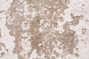old white shabby wall of a building in Portugal