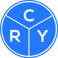 CRY letter logo design on White background. CRY creative initials letter logo concept. CRY letter design. 