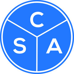 CSA letter logo design on White background. CSA creative initials letter logo concept. CSA letter design. 
