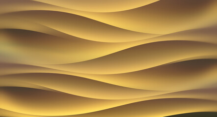 Fototapeta na wymiar Golden Smooth Waves