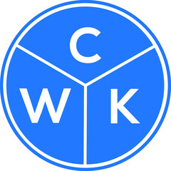 CWK letter logo design on white background. CWK  creative initials letter logo concept. CWK letter design.