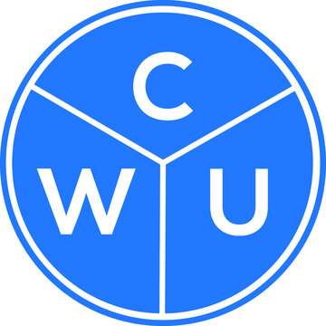 CWU letter logo design on white background. CWU  creative initials letter logo concept. CWU letter design.