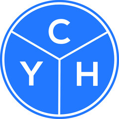 CYH letter logo design on white background. CYH  creative initials letter logo concept. CYH letter design.