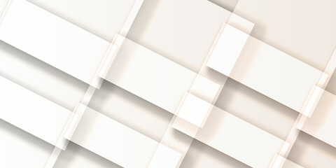 Obraz premium Abstract background with white paper texture and white and gray color modern background design, White geometric texture . Modern background used about technology or product presentation .