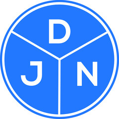 DJN letter logo design on white background. DJN  creative initials letter logo concept. DJN letter design.