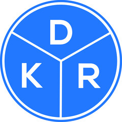 DKR letter logo design on white background. DKR  creative initials letter logo concept. DKR letter design.