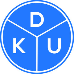 DKU letter logo design on white background. DKU  creative initials letter logo concept. DKU letter design.