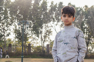 A child in the park during sunny day