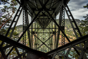 Beams under the Bridge at Deception Pass State Park, Washington