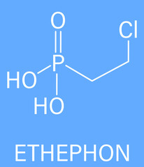 Ethephon plant growth regulator molecule. Skeletal formula.	