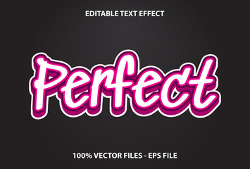 Fototapeta premium perfect text effect with black and purple color. editable designs for templates.