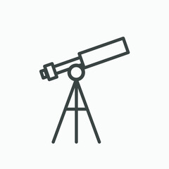 telescope, astronomy, cosmos, astrology vector icon isolated