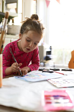 Girl doing painting