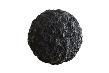 Closeup Details Rock Earth material object on White background. 3D Render
