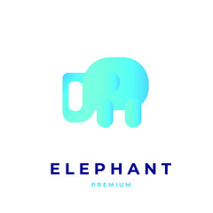 Cute little elephant icon logo