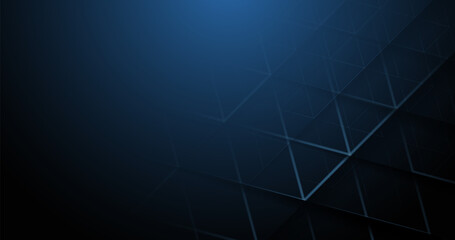 Fototapeta premium Abstract blue geometric hexagon lines with futuristic technology digital hi tech concept background. Vector illustration