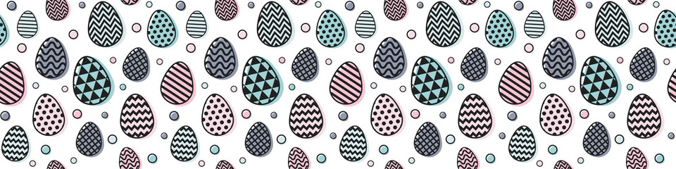 Concept of an Easter eggs. Wallpaper concept. Banner. Vector