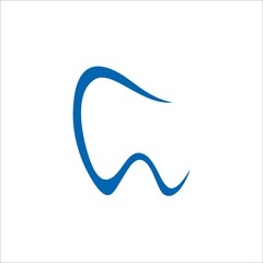 simple dental logo with letter W.