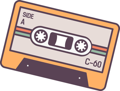 Music Cassette Tape Colored Illustration